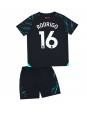 Billige Manchester City Rodri Hernandez #16 Tredjedraktsett Barn 2023-24 Kortermet (+ Korte bukser)
